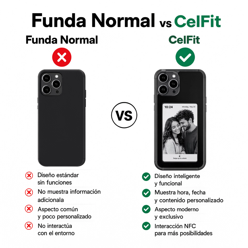 Funda NFC con Pantalla E-Ink Personalizable para iPhone